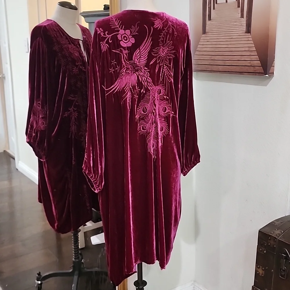 NWT JOHNNY WAS VELVET DRESS SIZE XL - Picture 9 of 10